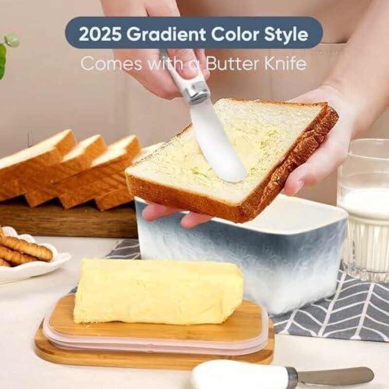Ceramic Butter Dish with Knife - 55% Discount