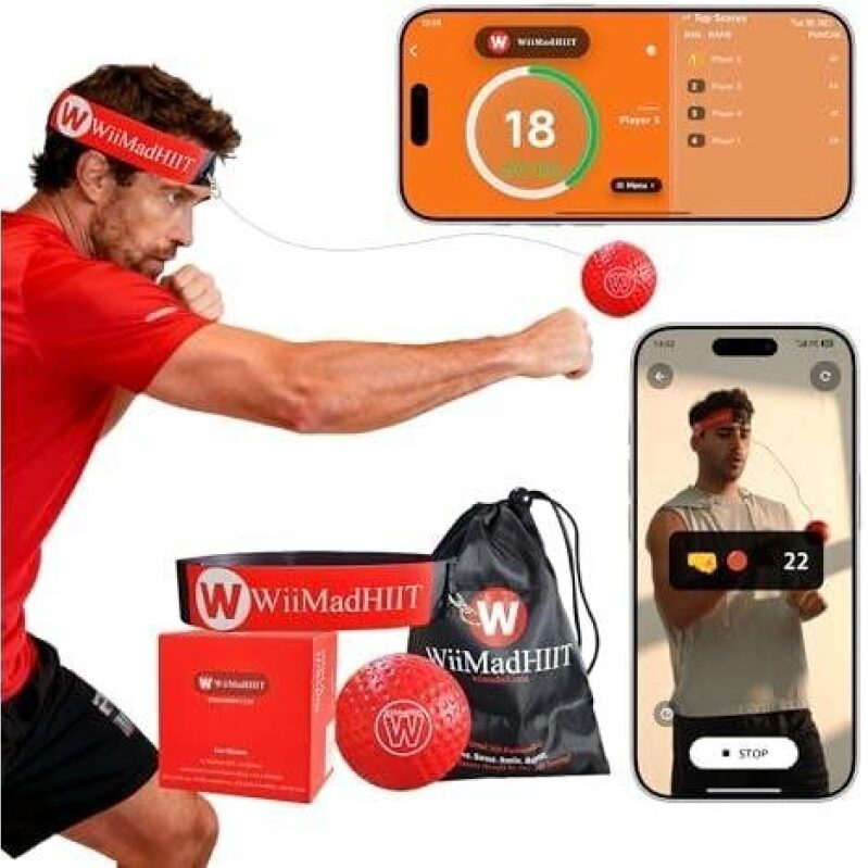 WiiMad Boxing Reflex Ball with Punch Counter App 50%OFF