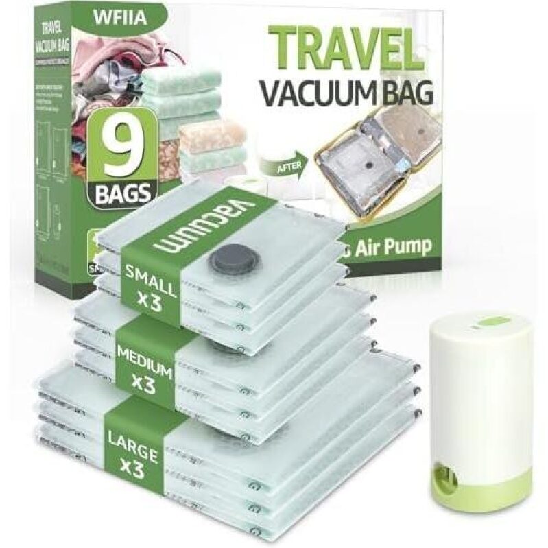 Travel Vacuum Bag Set - 9 Bags with 3 Sizes, 56% OFF