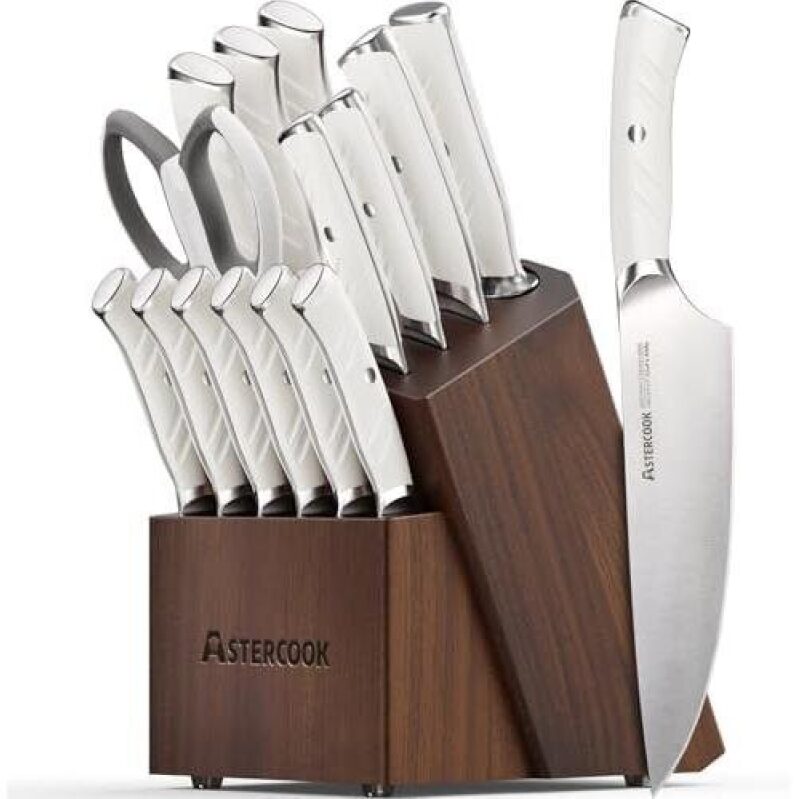 Astercook 14-Piece Knife Set with Block - 84% OFF