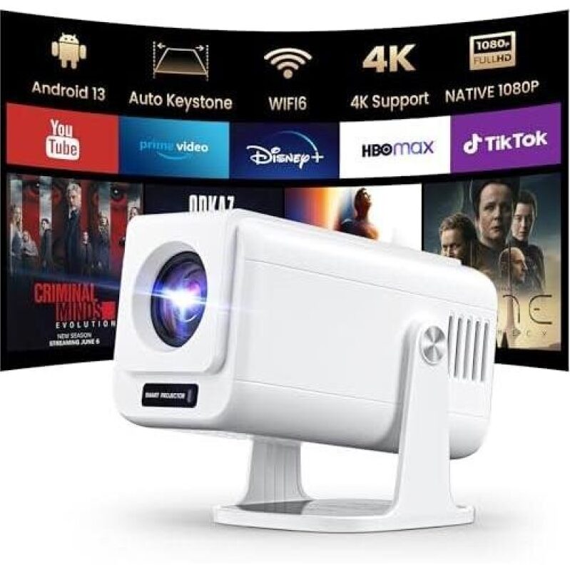 Mini 4K Projector: Portable Smart Projector with 50% Discount