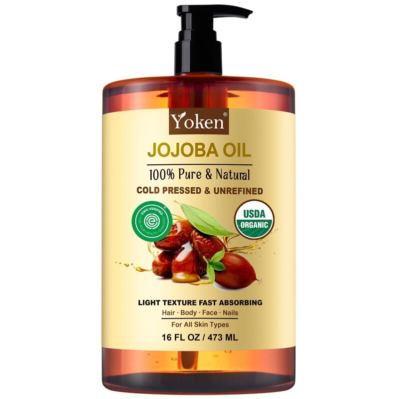 Yoken Pure Jojoba Oil Organic USDA Certified 16oz