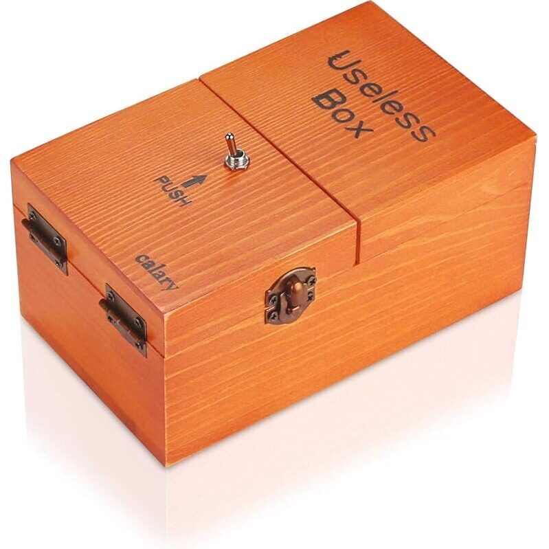 Calary Useless Box - Endless Fun Wooden Puzzle Toy