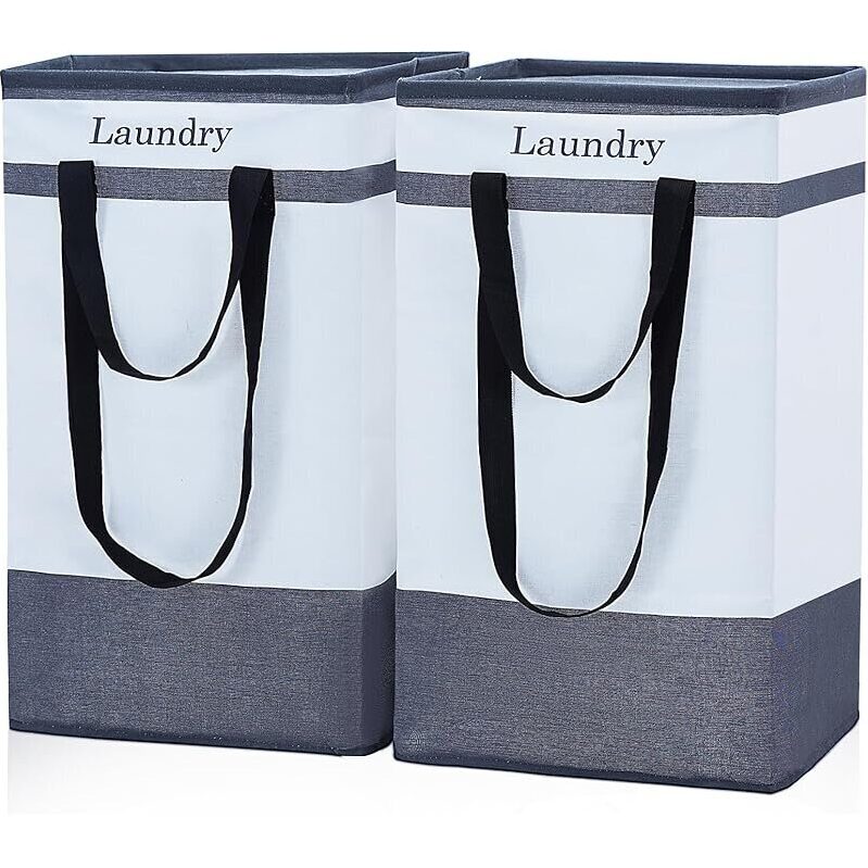 2pk FairyHaus Laundry Baskets - 100L Each, Perfect for Large Laundry Loads