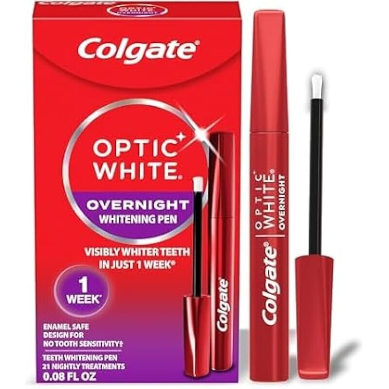 Colgate Optic White Overnight Teeth Whitening Pen - Brighten Your Smile in Just a Week