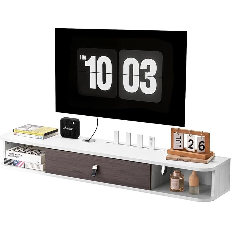 47-Inch Floating TV Stand with Storage Cabinet