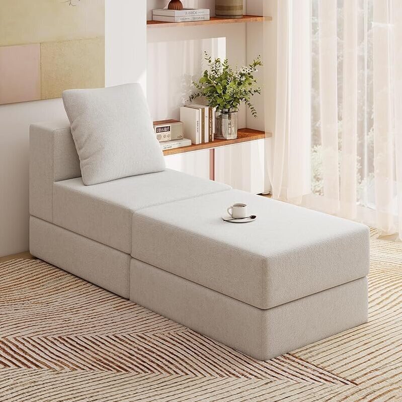 Living&Giving Cloud Sectional Couch with Ottoman - Modern, Comfortable, and Stylish