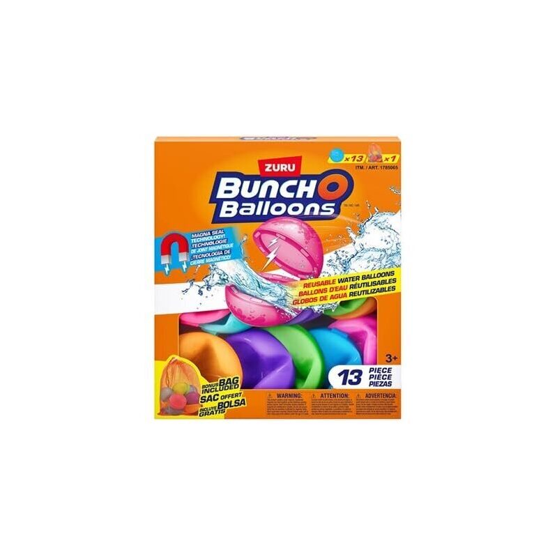 13-Pack ZURU Bunch O Balloons Reusable Water Balloons - Fun, Safe, and Eco-Friendly
