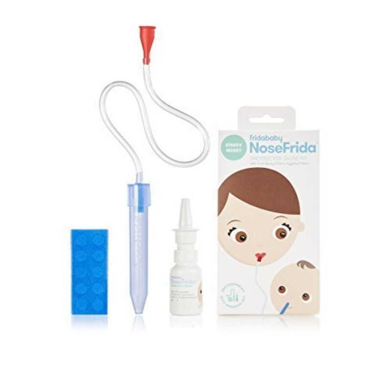 FridaBaby Nosefrida Infant Nasal Aspirator + Saline Kit - Affordable Baby Care