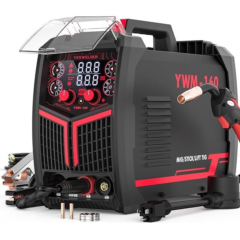 Versatile 160A MIG Welder - Dual Voltage & 4-in-1 Capability