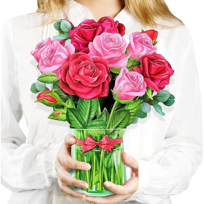 3D Pop-Up Paper Flowers Bouquet - Mothers Day Gift