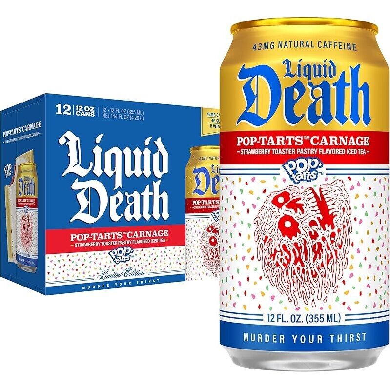 Liquid Death Iced Tea Pop-Tarts Carnage 12oz - 12 Pack