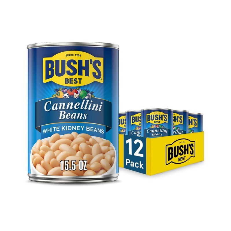 Bush's Best Cannellini Beans 12-Pack: 15.5oz Canned Beans
