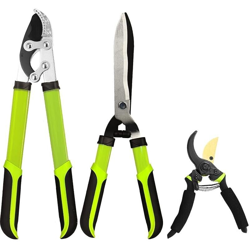 3-Piece YRTSH Loppers Hedge Clippers Garden Shears Set