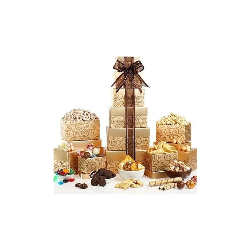 Gourmet Food Gift Basket Tower - Premium Treats for Every Occasion