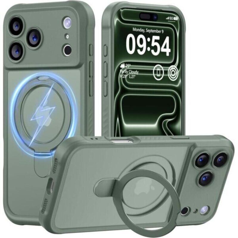 MOCCA Design iPhone 17 Pro Max Case - Military Drop Protection & Magsafe Ring Stand