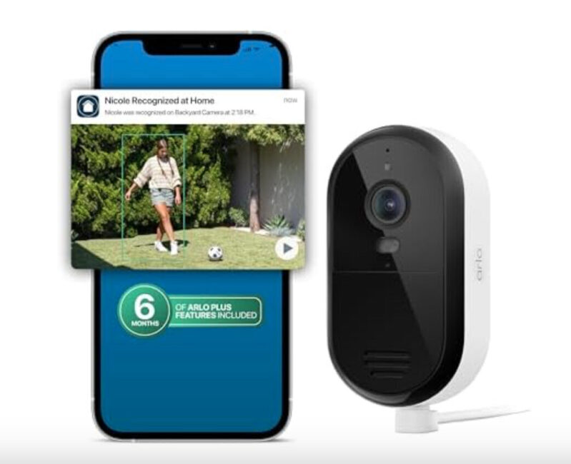 Arlo Essential 2K Wired Outdoor Security Camera - Prime Free Shipping