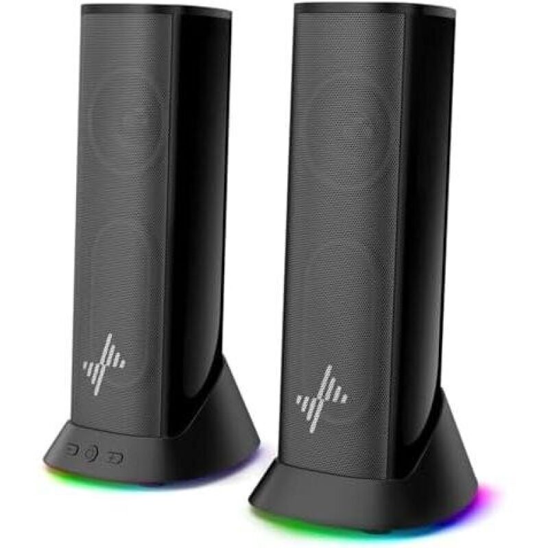 Affordable Hi-Fi Computer Speakers with RGB Lighting and Enhanced Bass