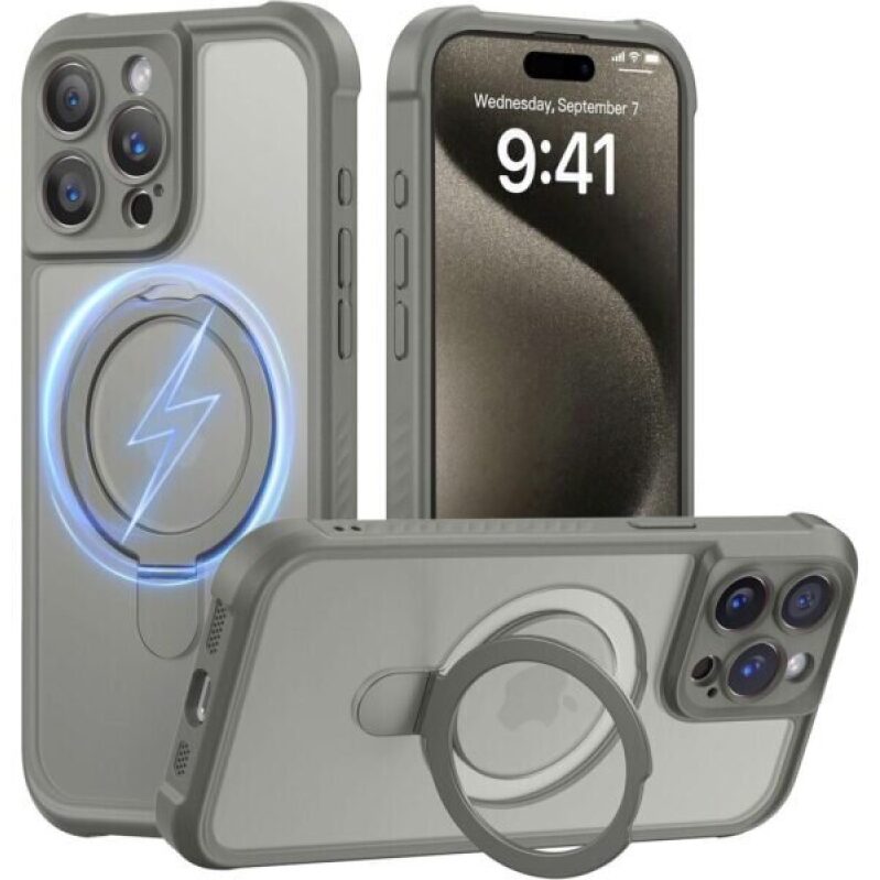Magnetic Invisible Stand iPhone 15 Pro Case -57% Discount
