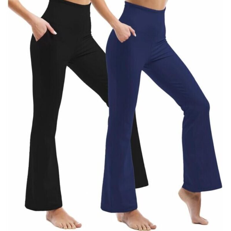 Ipletix Women's High-Waisted Flared Yoga Pants with Pockets -62% Off
