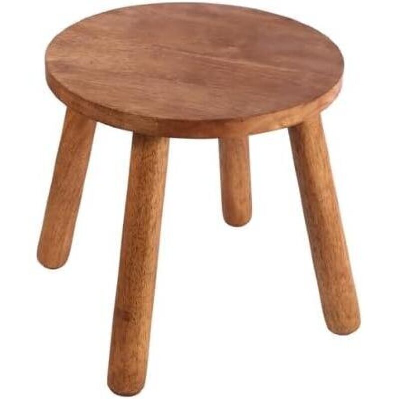 Sturdy Wooden Round Stool - 59% Discounted