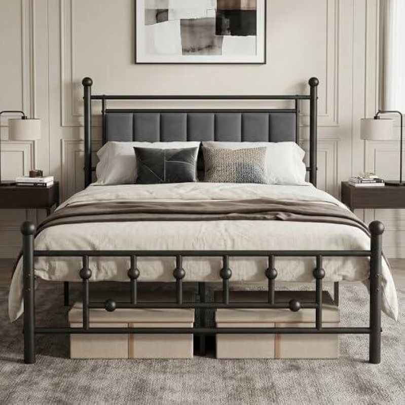 Full Size Metal Bed Frame with Storage - 30% Off