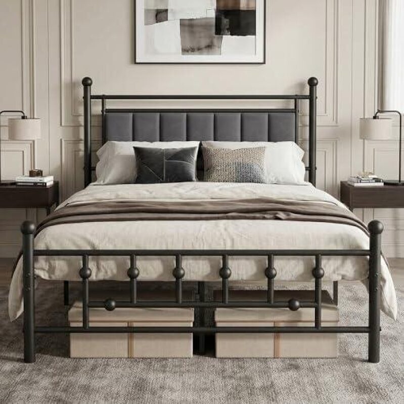 Full Size Metal Bed Frame with Storage - 30% Off