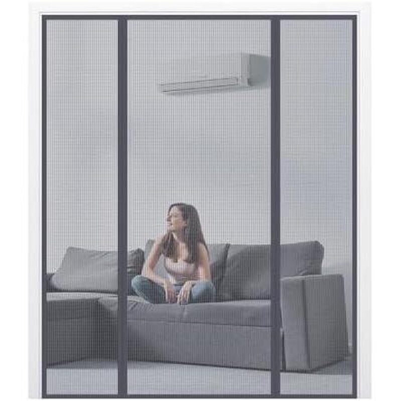 Double-Door Super Wide Glass Fiber Magnetic Screen Door - 29% OFF