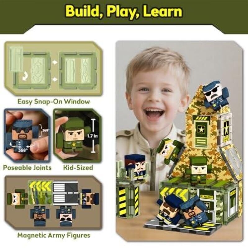 Magnetic Army Figures Building Set - 48% OFF