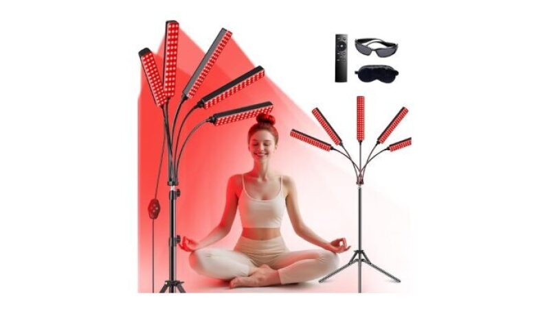 Red Infrared Light Therapy Lamp for Face and Body with Stand