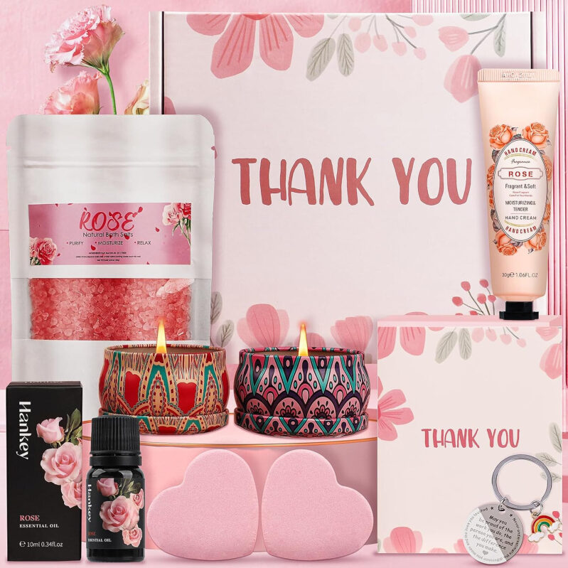 Luxurious Rose Scented Spa Gift Set - Ideal for Relaxation and Pampering