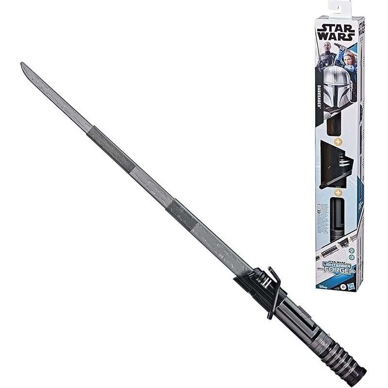 Star Wars Forge Darksaber Electronic Extendable Black Lightsaber Toy
