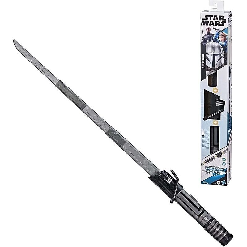 Star Wars Forge Darksaber Electronic Extendable Black Lightsaber Toy