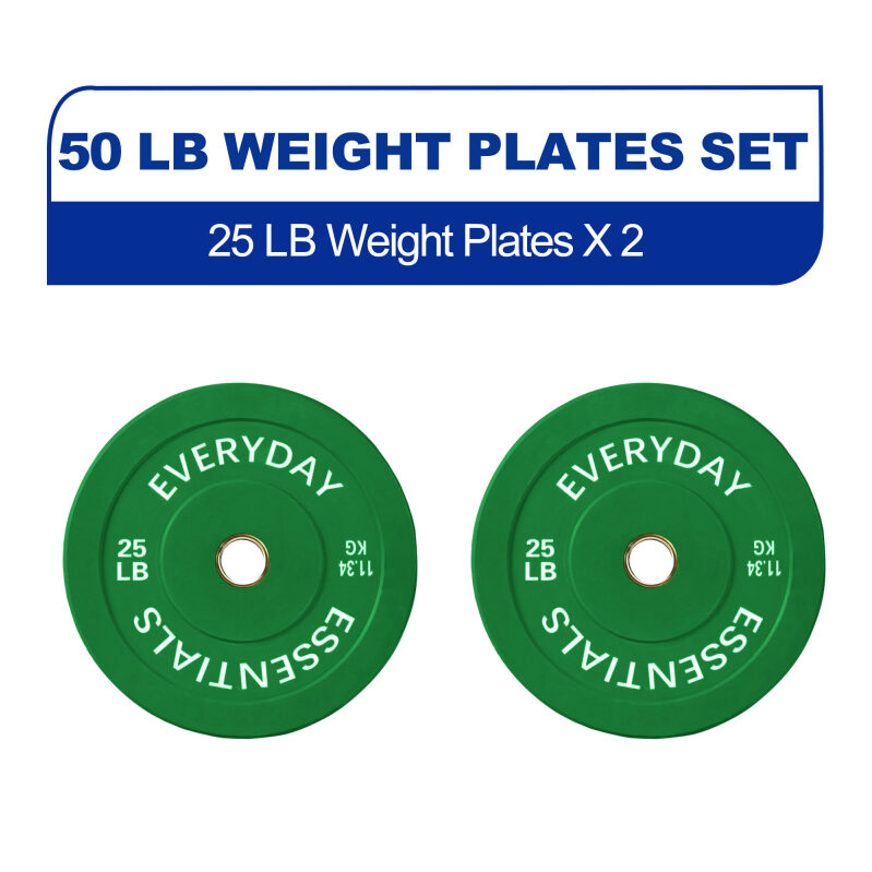 25lbs Olympic Bumper Weight Plates Pair - Durable and Cost-Efficient