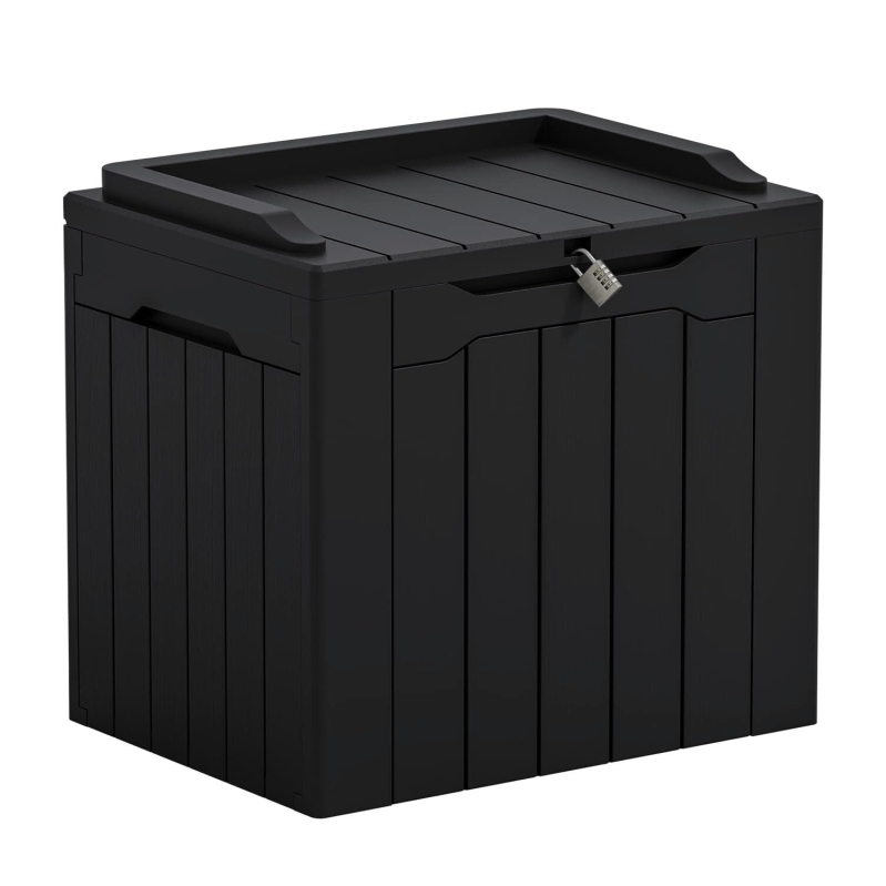 Greesum 31 Gallon Resin Deck Box: Large Outdoor Storage