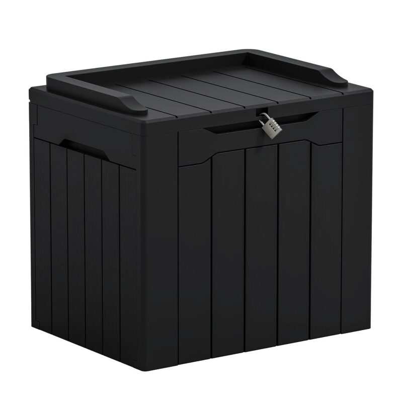 Greesum 31 Gallon Resin Deck Box: Large Outdoor Storage