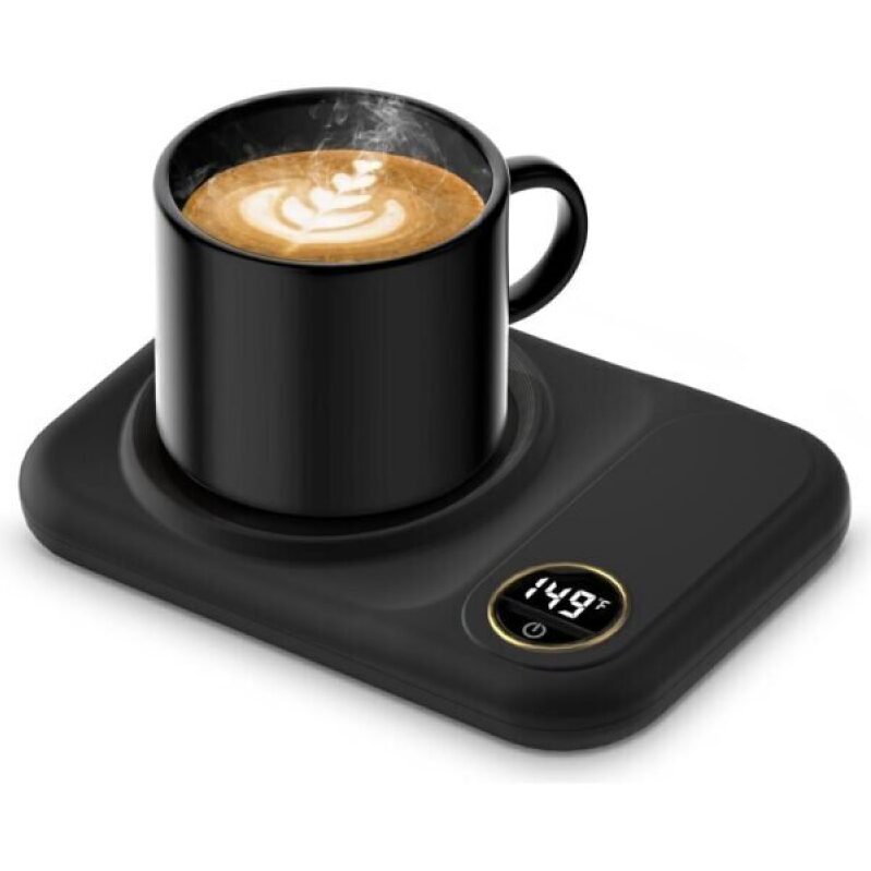 Sleek Black Coffee Cup Warmer - Keep Your Beverages at Perfect Temperature
