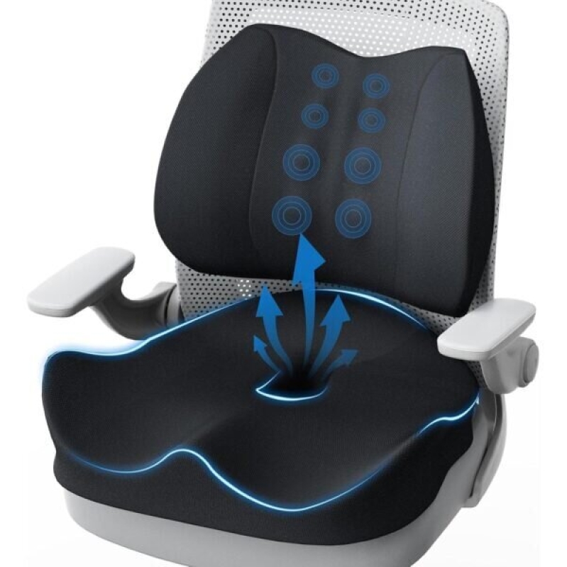 Enhanced Ergonomic Office Chair Seat Cushion with Lumbar Support - 64% Off