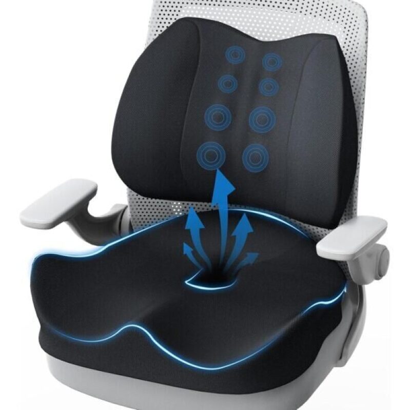 Enhanced Ergonomic Office Chair Seat Cushion with Lumbar Support - 64% Off