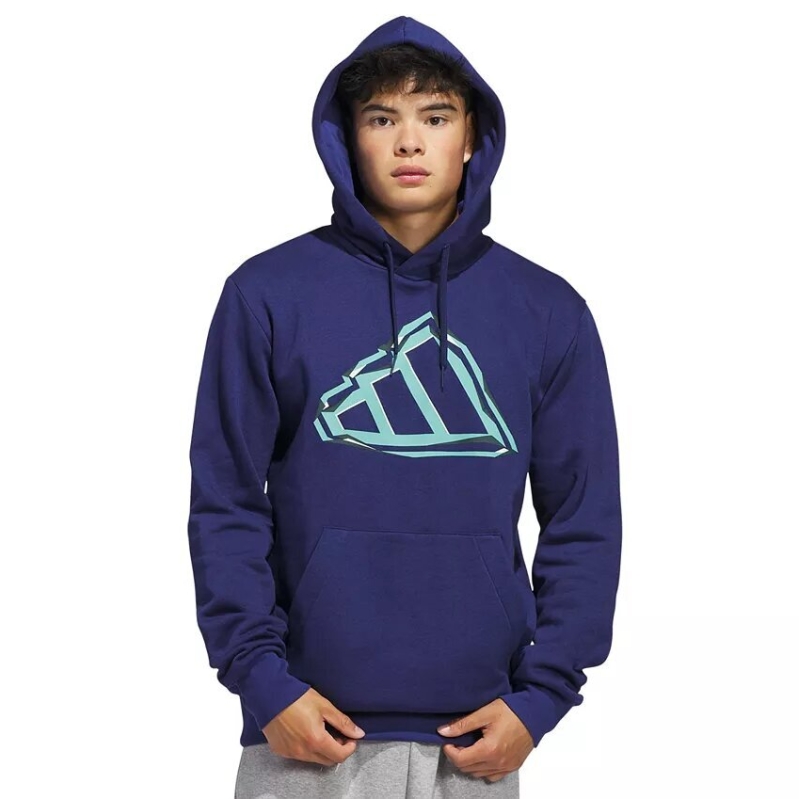 Adidas Men's Graphic Big Logo Sportswear Hoodie - Durable & Comfortable