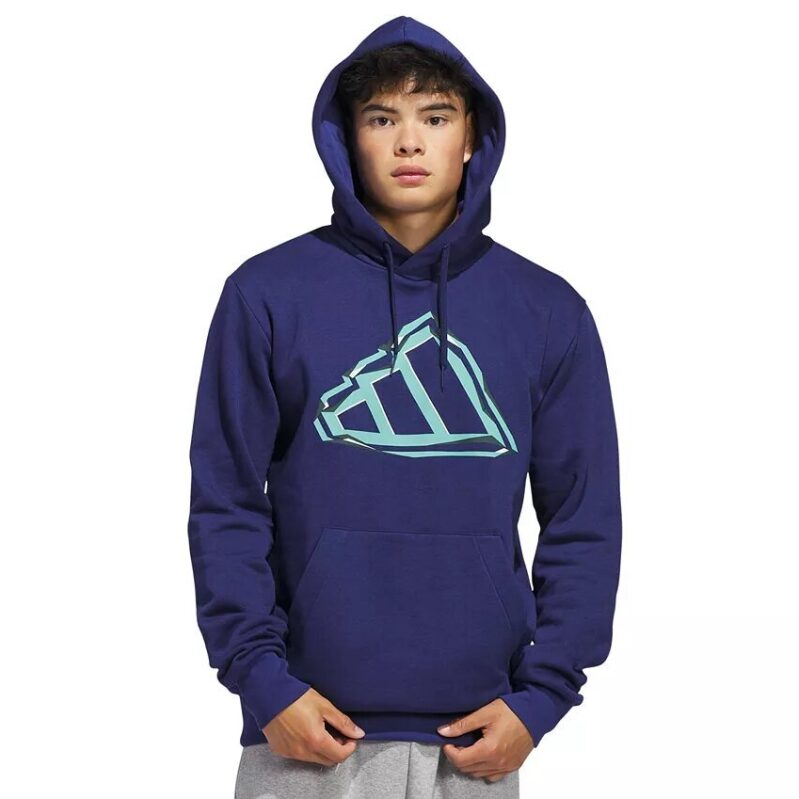 Adidas Men's Graphic Big Logo Sportswear Hoodie - Durable & Comfortable