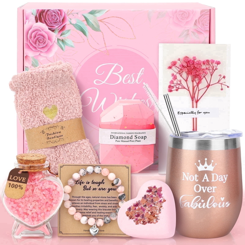 10pk Mothers Day Gifts Baskets - Unique Spa Gift Basket Set for Her