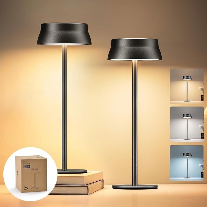 Philips Cordless Table Lamps with Touch Control - 2-Pack