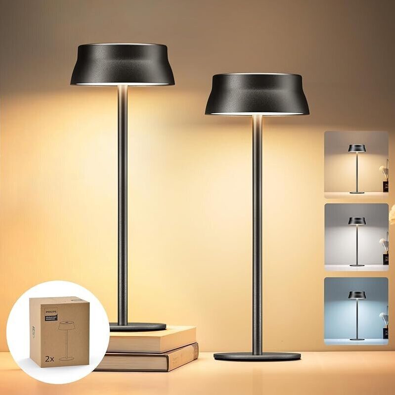 Philips Cordless Table Lamps with Touch Control - 2-Pack