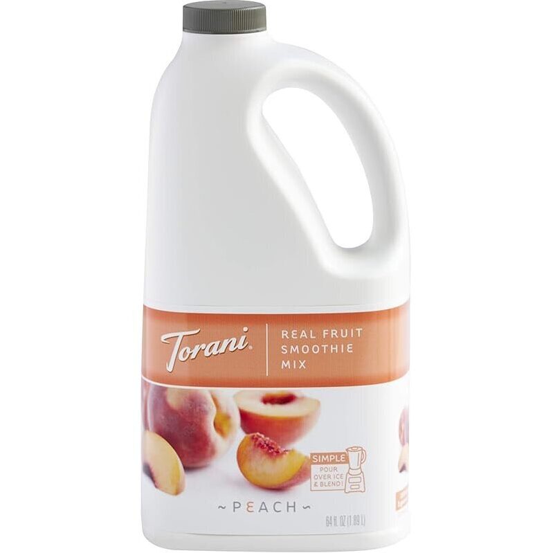 Torani Real Fruit Smoothie Mix Peach 64oz - Fresh Peach Flavor