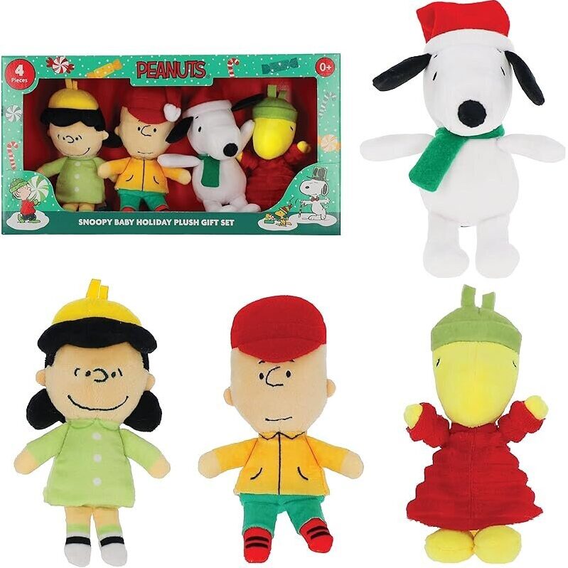 Festive Peanuts Holiday Plush Set for Kids