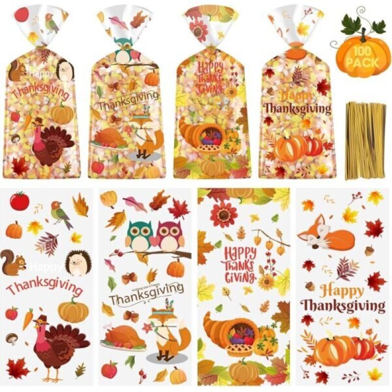 100 Thanksgiving Gift Bags -50% Off - Festive & Fun Holiday Bags