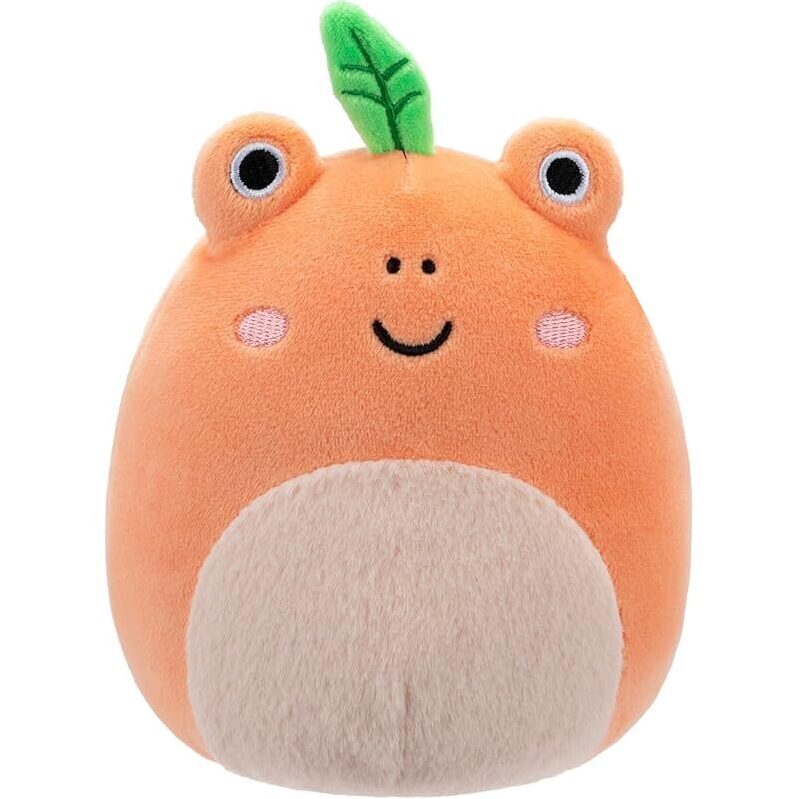 Official Squishmallows 5-in-1 Fatima Peach Frog with Fuzzy Belly
