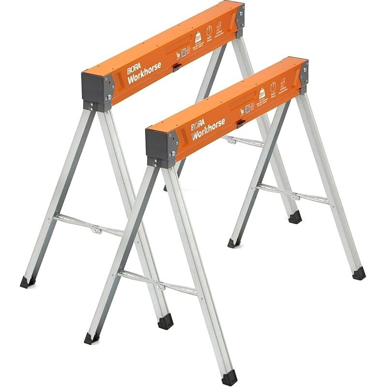2-Pack BORA Workhorse Folding Heavy Duty Saw Horse PM-3330T