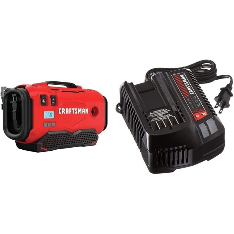 Efficient CRAFTSMAN V20 Portable Tire Inflator with Fast Charger